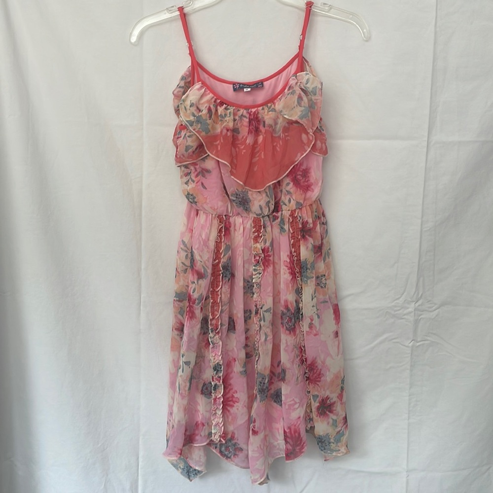 Girls size 12 sundress, fully lined, flower patterned material.